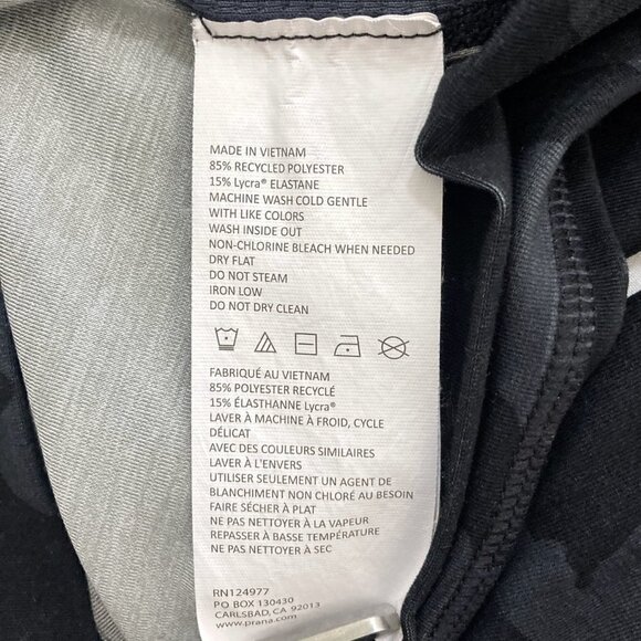 PRANA Layna Zip Up Jacket in Black/Gray Camouflage - Picture 14 of 14